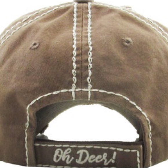 PLAID OH DEER WASHED VINTAGE BALLCAP - Picture 4 of 11